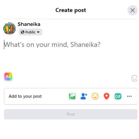 Create a post on Facebook