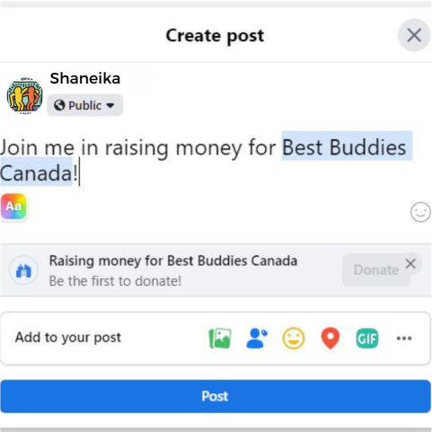 Type a blurb in the description box and click “Post”!